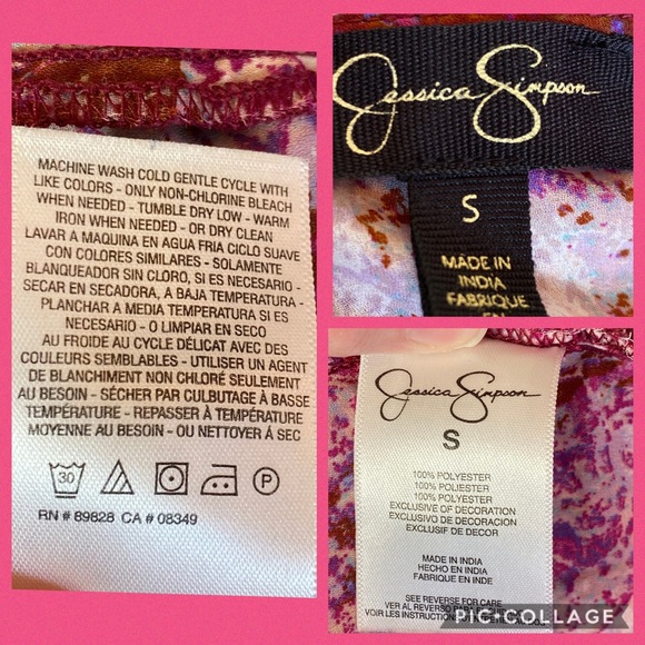 Jessica Simpson Boho Embroidered Round Neck Top Size Small - Picture 9 of 9